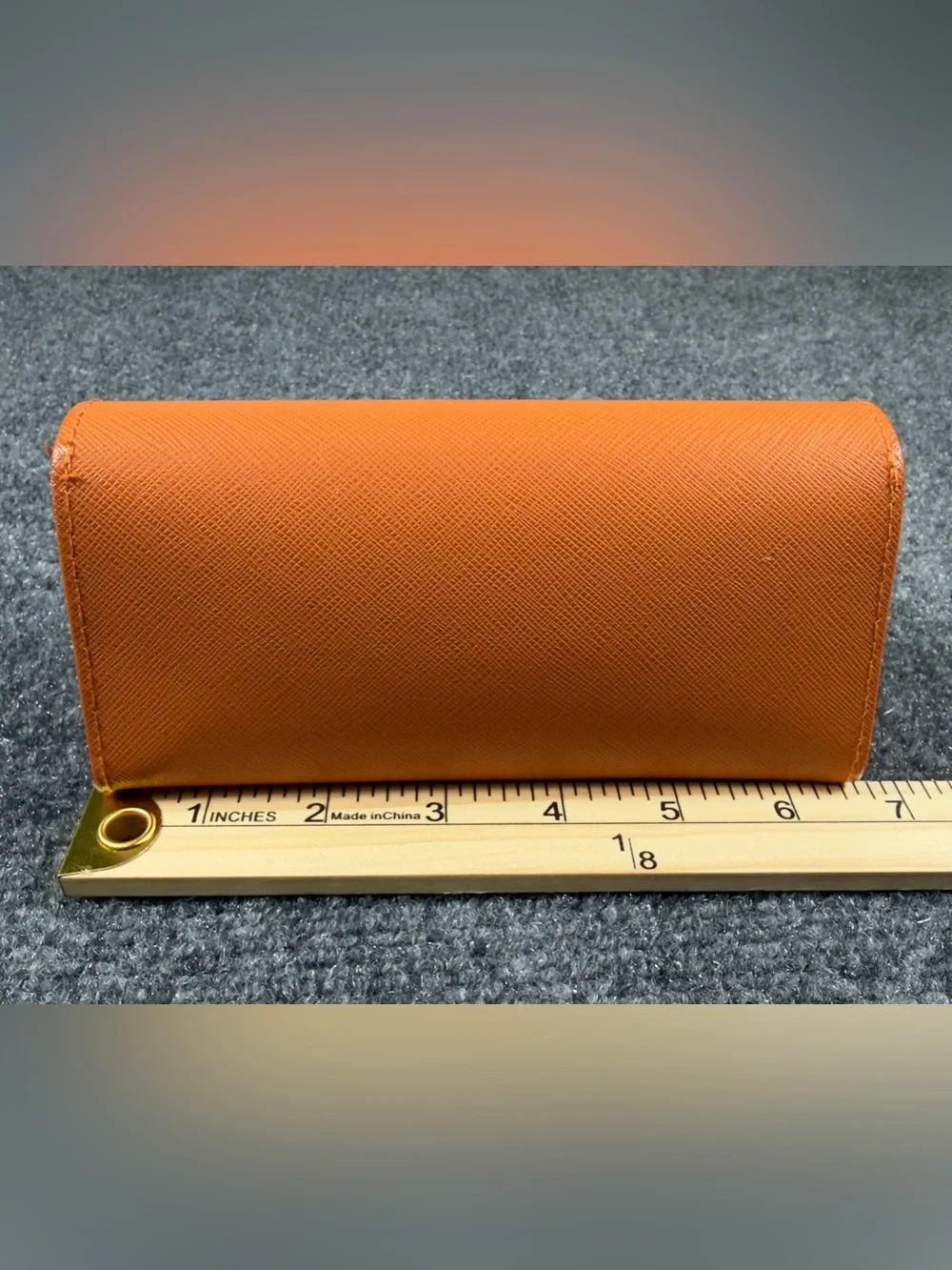 Tory Burch Orange Saffiano Leather Sunglasses Eyeglass Case